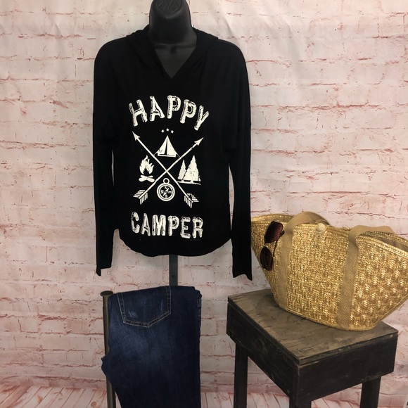 Bear Dance Tops - Bear dance happy camper hooded top